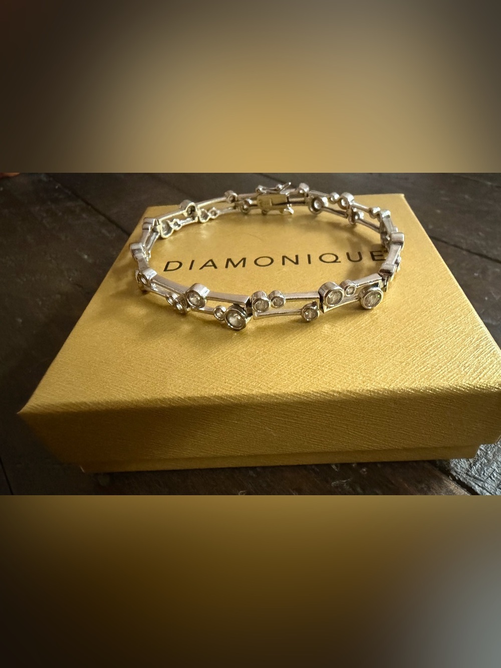 Diamonique Sterling Silver Tennis Bracelet